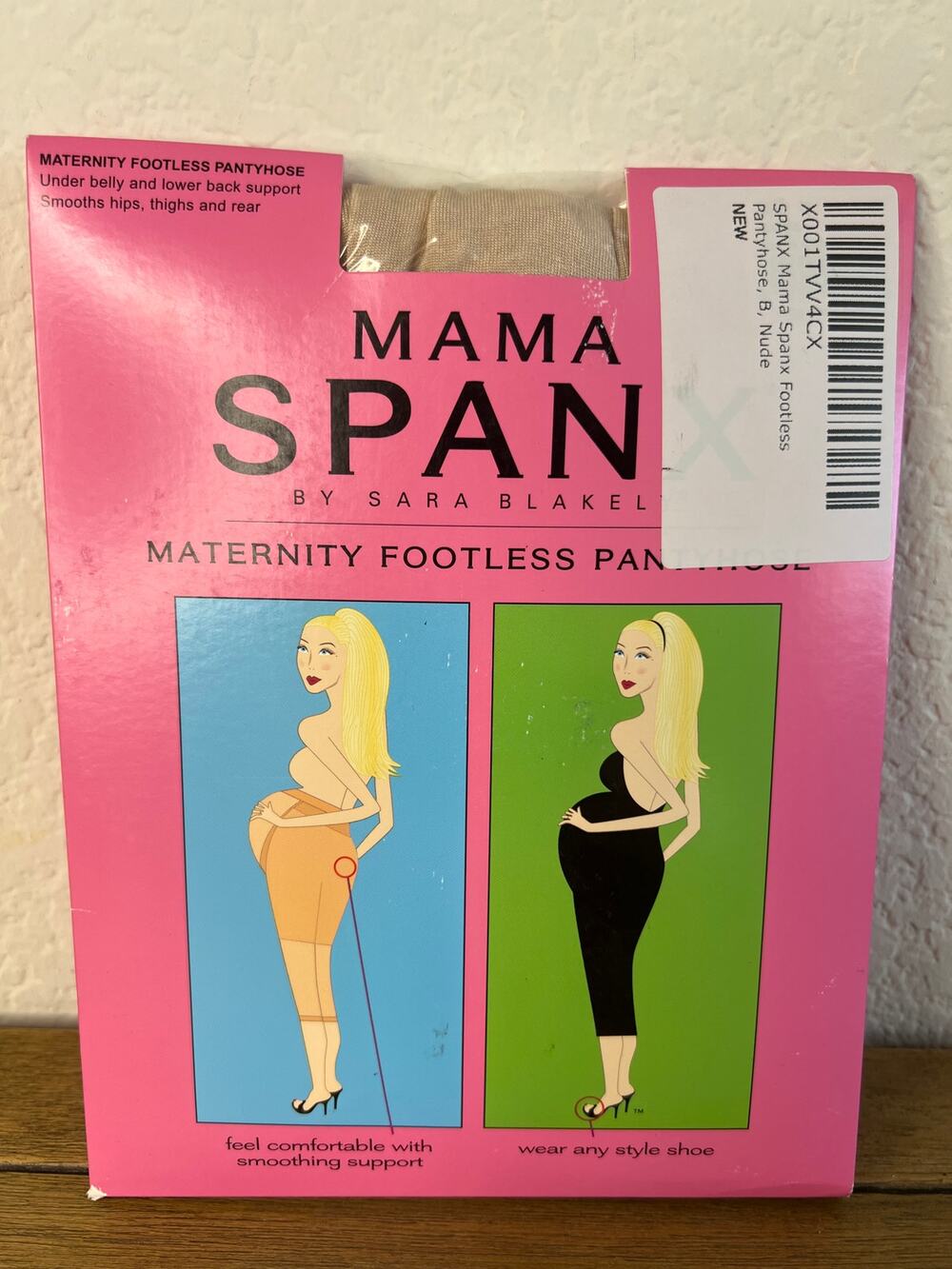 Mama SPANX by Sara Blakely Maternity Footless Pantyhose Nude NEW ~ Size B